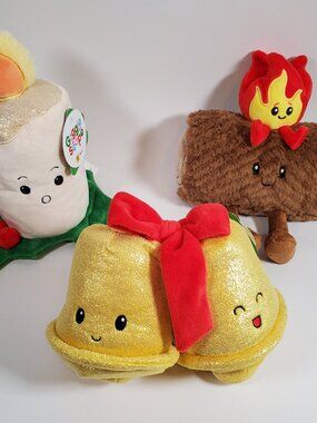 Giggle Scape Holiday Plush Bundle Target Exclusives Candle Bells Yule Log NWT